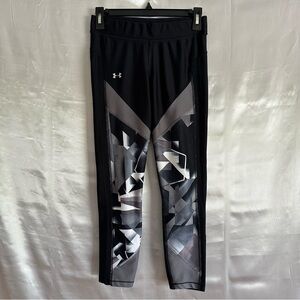 Under Armour Compression Leggings Womens M Elastic Waistband Black Gym Sport